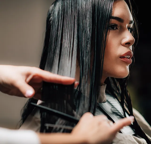 women's long hair balayage services