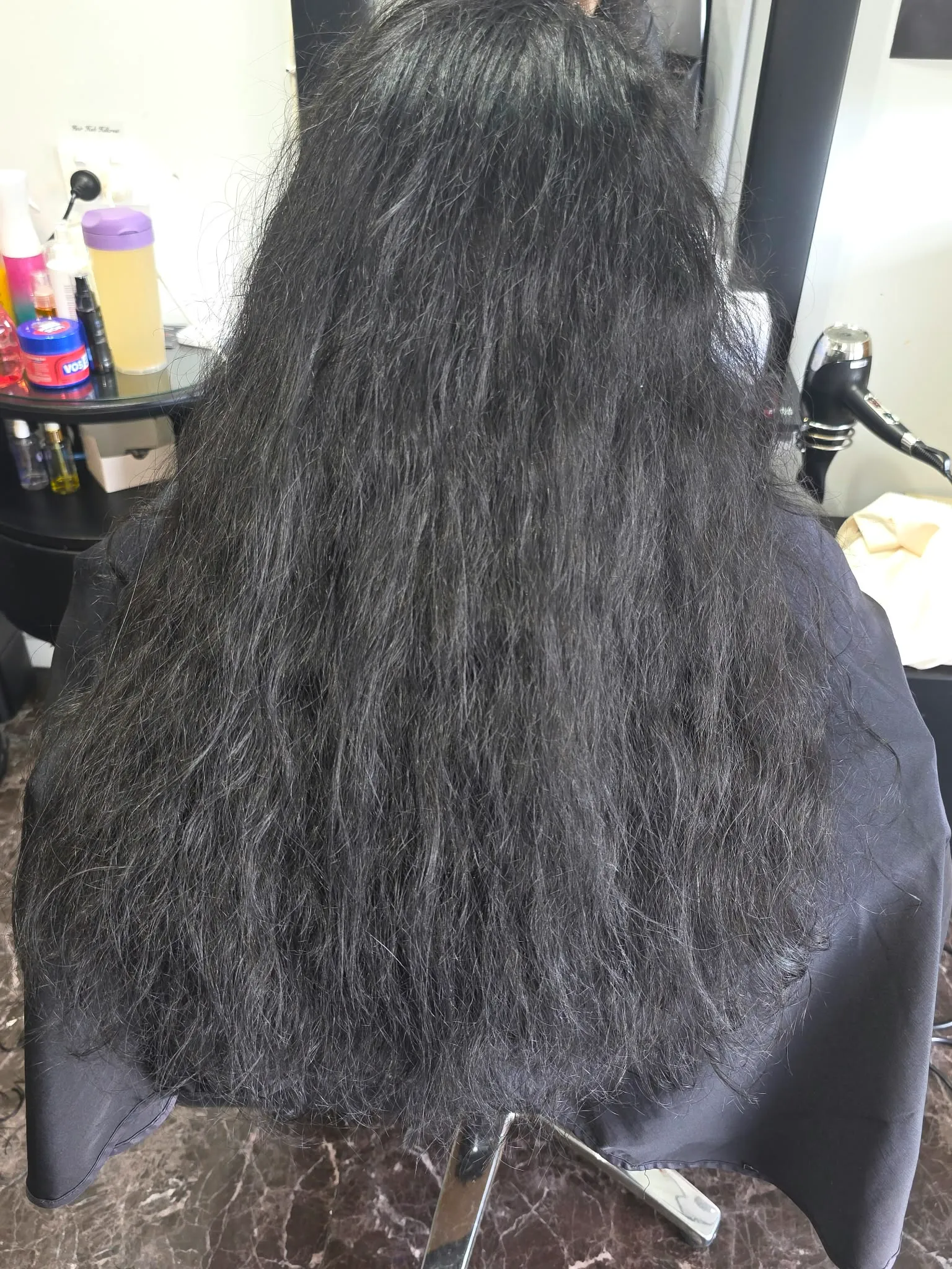 Hair before treatment